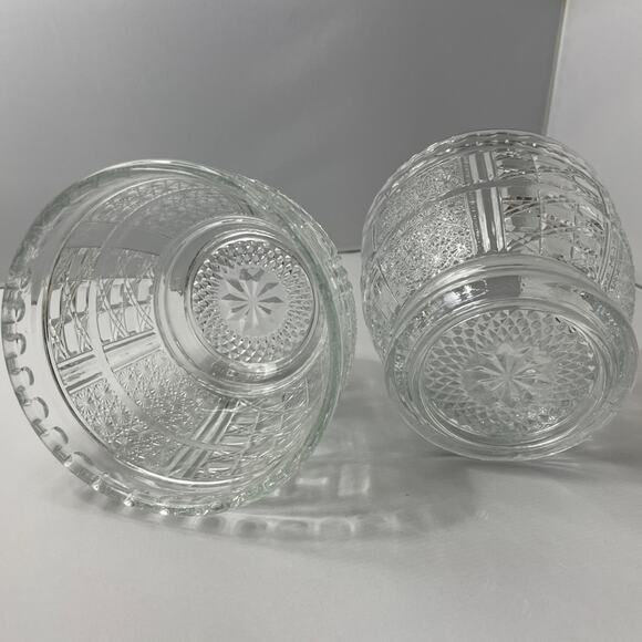 Pair of Vintage Pressed Glass Jam‎ Jars or Candy Dishes - Picture 4 of 10
